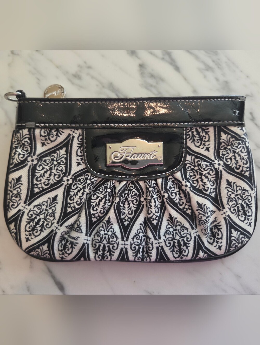Flaunt by Faith Nicole Black & White Patterned Mini Wristlet